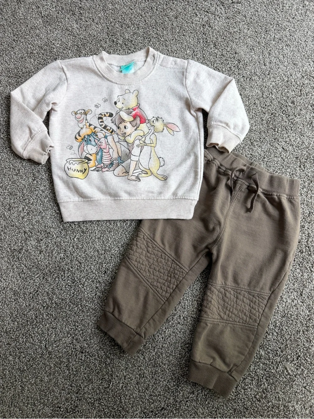 Disney Baby Winnie the Pooh Friends Sweatshirt Jogger Set 18M Neutral